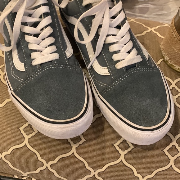 š¹ Vans Old School Grayish Blue Unisex Cloth & Suede Classic Sneakers - Picture 6 of 13